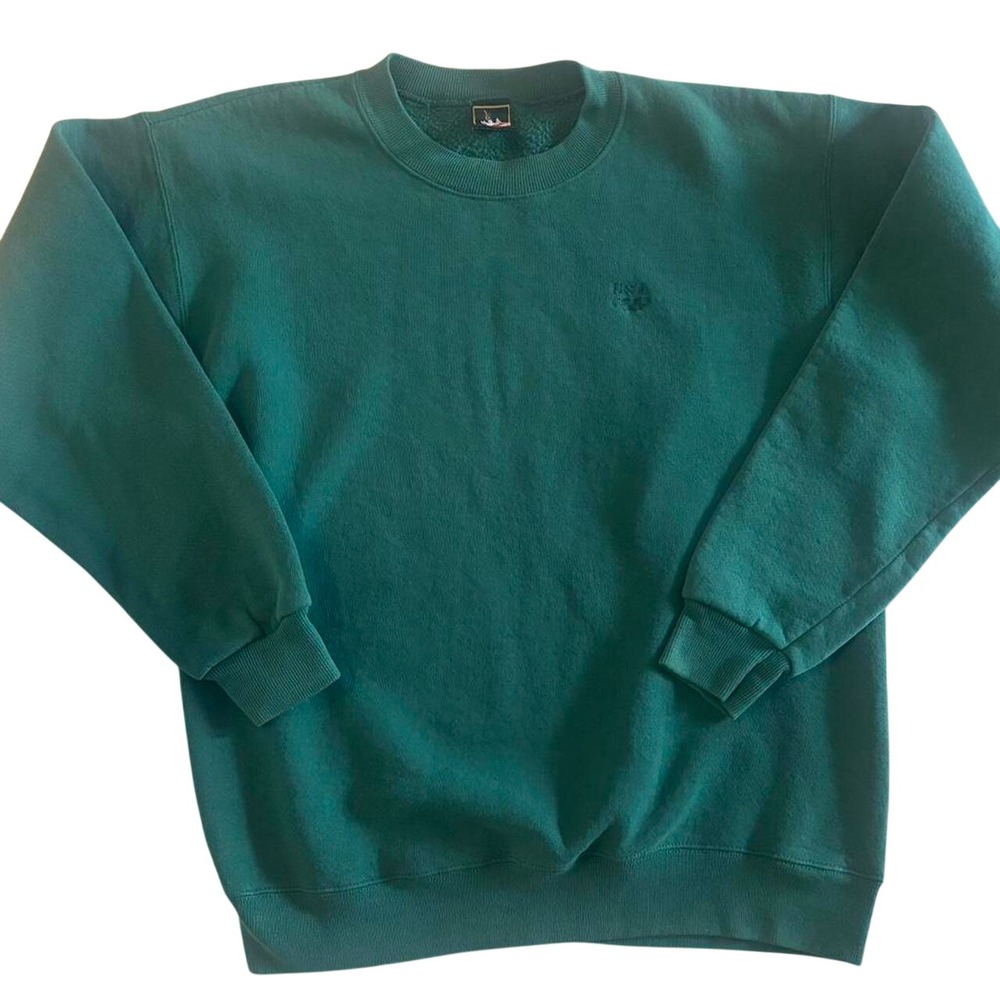 VTG 90s JCPenney USA Olympic Games Embroidered Green Crewneck